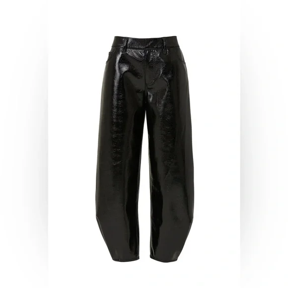 Tibi Faux Patent Leather Sculpted Pant